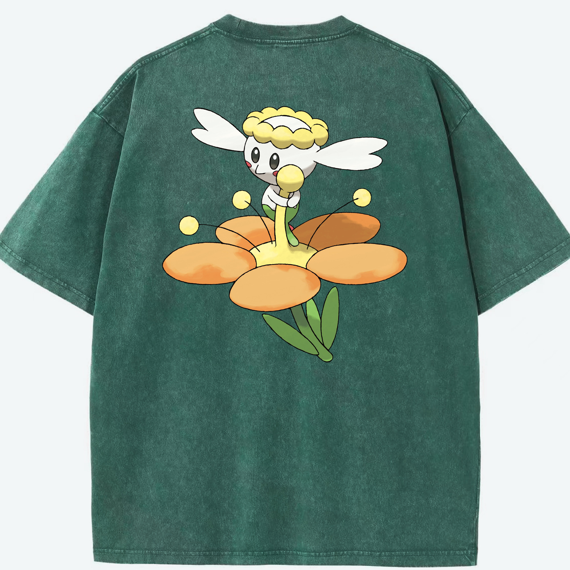 （画像用） ポケットモンスター Pokémon 綿100% ヴィンテージ風 半袖Tシャツ（背面プリント）